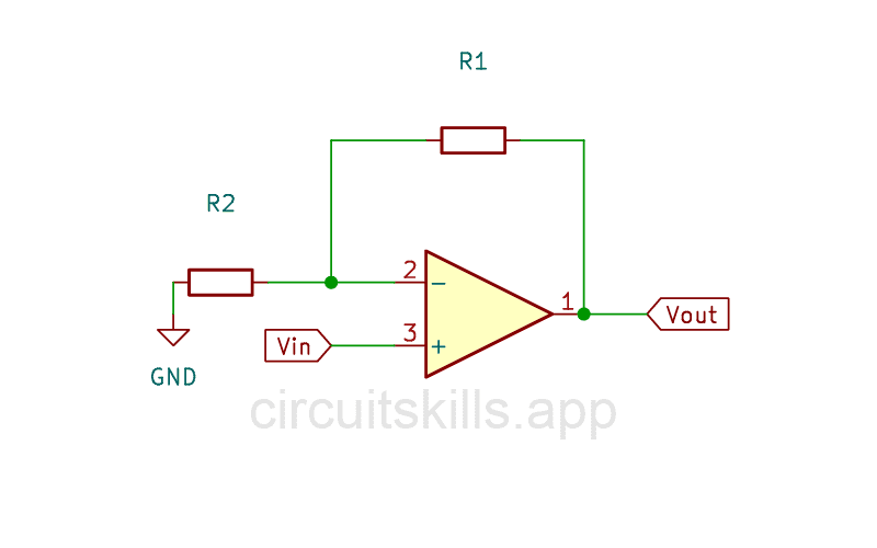 Non-Inverting Amplifier Diagram